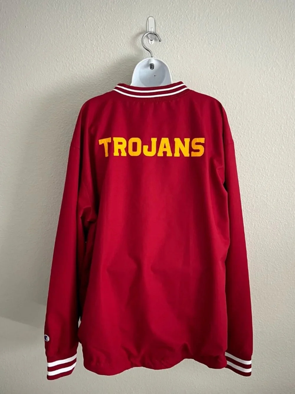 USC Trojans Men's Champion Cardinal Super Fan Scout Jacket Windbreaker Size L
